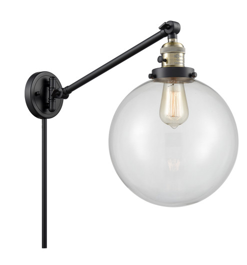 Franklin Restoration One Light Swing Arm in Black Antique Brass (405|237BABG20210)