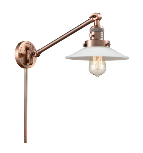 Franklin Restoration One Light Swing Arm Lamp in Antique Copper (405|237ACG1)