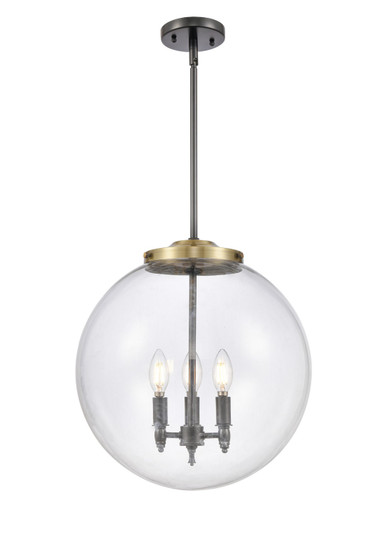 Essex Three Light Pendant in Black Antique Brass (405|2213SBABG20216)