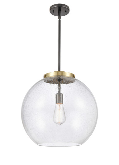 Essex One Light Pendant in Black Antique Brass (405|2211SBABG12416)