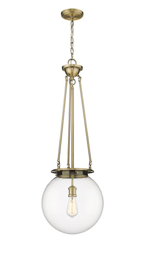 Essex One Light Pendant in Antique Brass (405|2211PABG20214)
