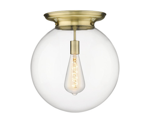 Essex One Light Flush Mount in Antique Brass (405|2211FABG20216)