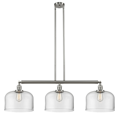 Franklin Restoration Three Light Island Pendant in Brushed Satin Nickel (405|213SNG72L)