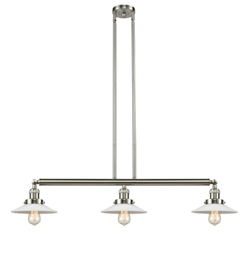 Franklin Restoration Three Light Island Pendant in Brushed Satin Nickel (405|213SNG1)