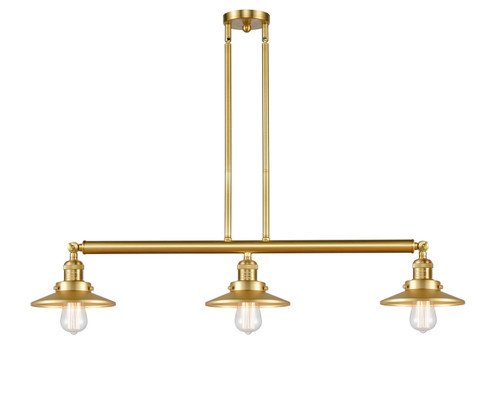 Franklin Restoration LED Island Pendant in Satin Gold (405|213SGM4LED)