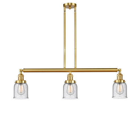 Franklin Restoration Three Light Island Pendant in Satin Gold (405|213SGG54)