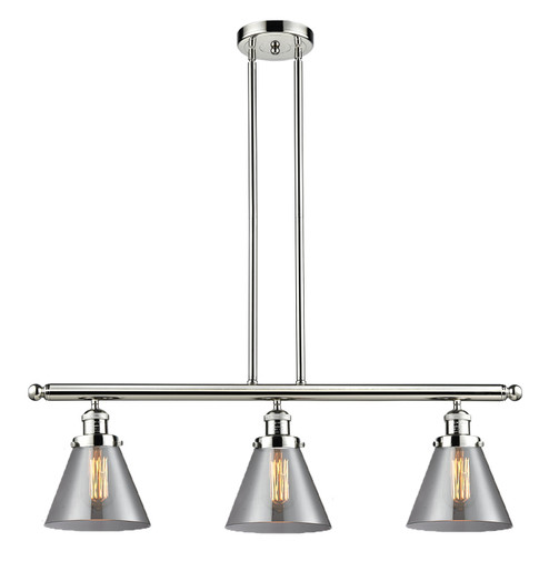 Franklin Restoration Three Light Island Pendant in Polished Nickel (405|213PNG43)
