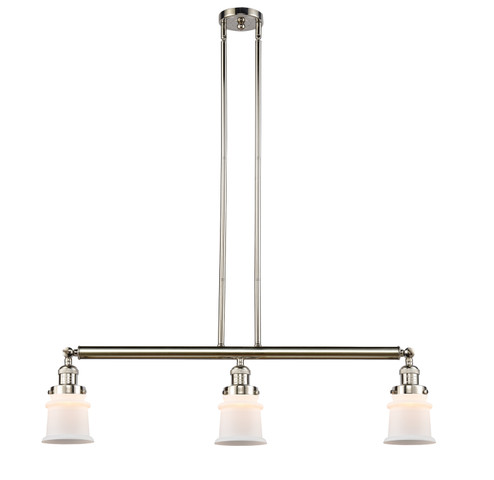 Franklin Restoration Three Light Island Pendant in Polished Nickel (405|213PNG181S)