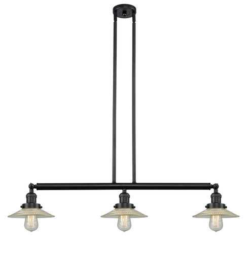 Franklin Restoration Three Light Island Pendant in Matte Black (405|213BKG2)