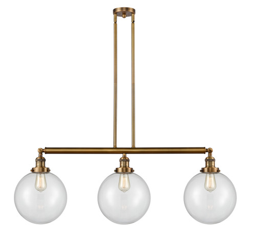 Franklin Restoration Three Light Island Pendant in Brushed Brass (405|213BBG20210)