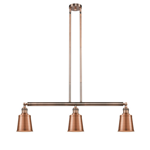 Franklin Restoration Three Light Island Pendant in Antique Copper (405|213ACM9AC)