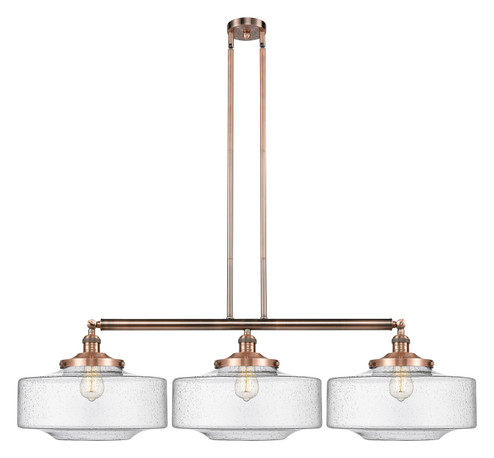Franklin Restoration Three Light Island Pendant in Antique Copper (405|213ACG69416)