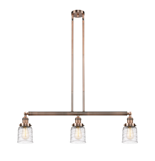 Franklin Restoration Three Light Island Pendant in Antique Copper (405|213ACG513)