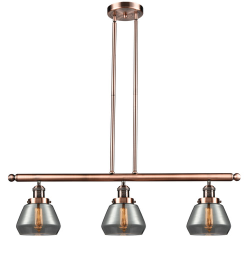 Franklin Restoration Three Light Island Pendant in Antique Copper (405|213ACG173)