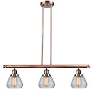 Franklin Restoration Three Light Island Pendant in Antique Copper (405|213ACG172)