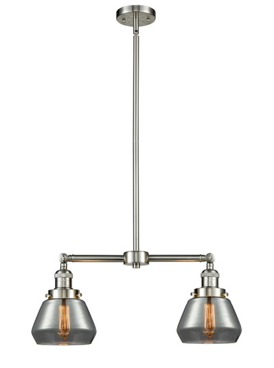 Franklin Restoration Two Light Island Pendant in Brushed Satin Nickel (405|209SNG173)