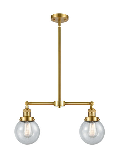 Franklin Restoration LED Island Pendant in Satin Gold (405|209SGG2046LED)