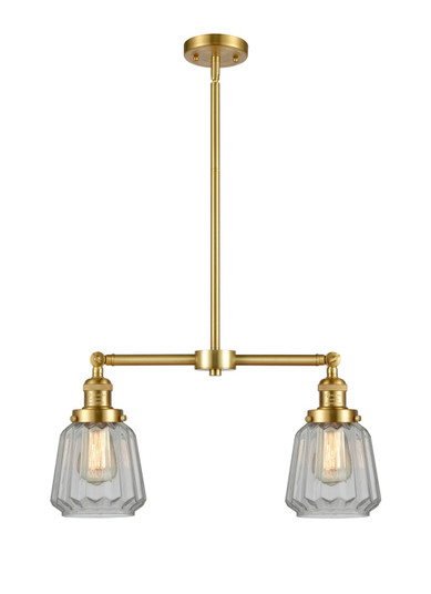 Franklin Restoration LED Island Pendant in Satin Gold (405|209SGG142LED)
