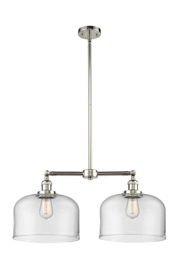 Franklin Restoration Two Light Island Pendant in Polished Nickel (405|209PNG72L)