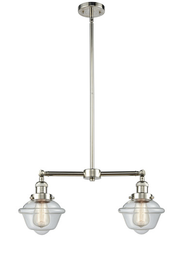 Franklin Restoration Two Light Island Pendant in Polished Nickel (405|209PNG532) Franklin Restoration Two Light Island Pendant in Polished Nickel (405|209PNG532)