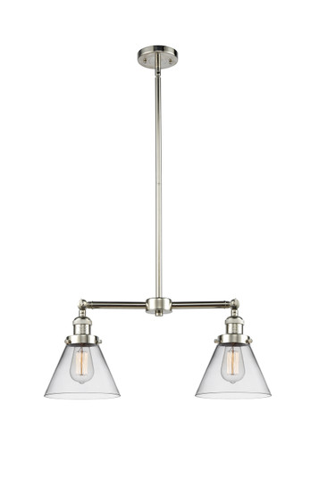 Franklin Restoration Two Light Island Pendant in Polished Nickel (405|209PNG42)
