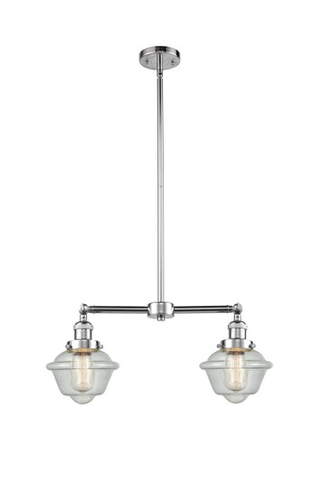Franklin Restoration Two Light Island Pendant in Polished Chrome (405|209PCG534)