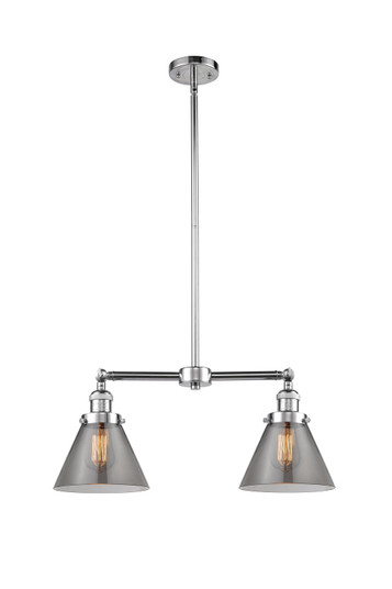 Franklin Restoration Two Light Island Pendant in Polished Chrome (405|209PCG43)