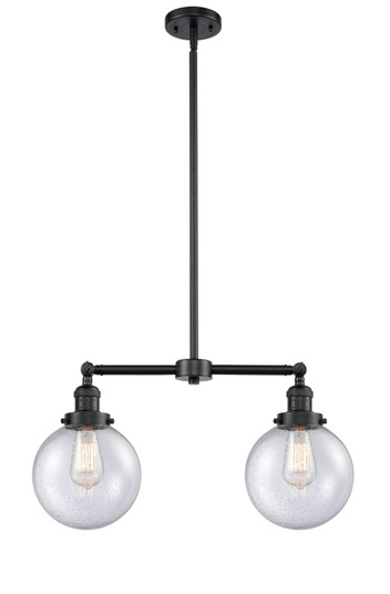 Franklin Restoration Two Light Island Pendant in Oil Rubbed Bronze (405|209OBG2048)