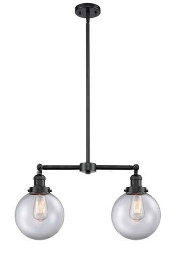 Franklin Restoration Two Light Island Pendant in Oil Rubbed Bronze (405|209OBG2028)
