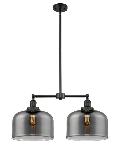Franklin Restoration Two Light Island Pendant in Matte Black (405|209BKG73L)