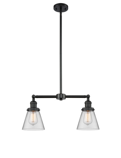 Franklin Restoration Two Light Island Pendant in Matte Black (405|209BKG62)