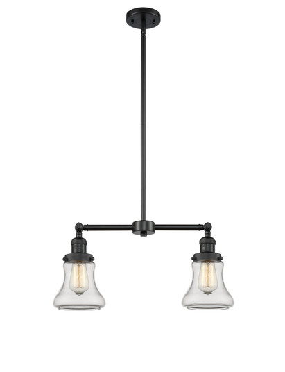 Franklin Restoration Two Light Island Pendant in Matte Black (405|209BKG192)