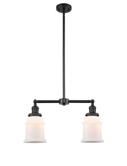 Franklin Restoration Two Light Island Pendant in Matte Black (405|209BKG181)
