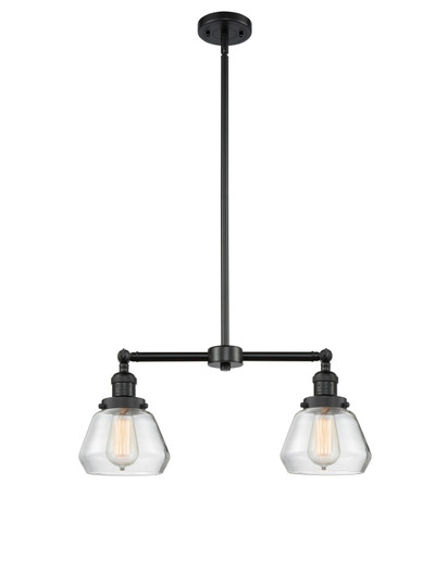 Franklin Restoration Two Light Island Pendant in Matte Black (405|209BKG172)