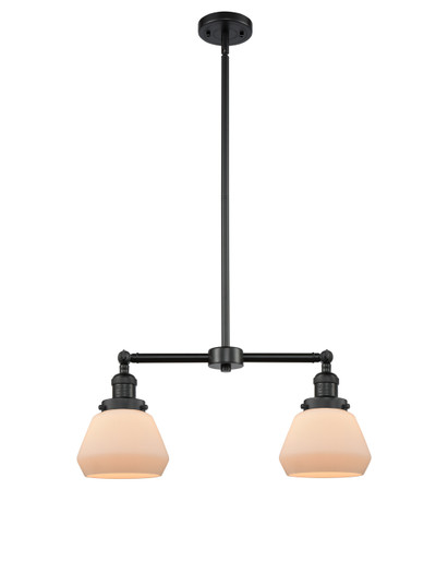 Franklin Restoration Two Light Island Pendant in Matte Black (405|209BKG171)