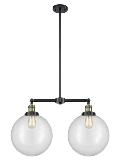 Franklin Restoration LED Island Pendant in Black Antique Brass (405|209BABG20212LED)
