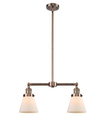 Franklin Restoration Two Light Island Pendant in Antique Copper (405|209ACG61)