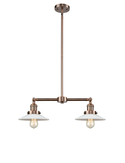 Franklin Restoration Two Light Island Pendant in Antique Copper (405|209ACG1)