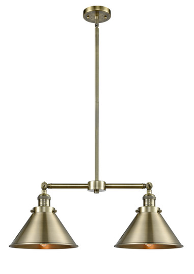 Franklin Restoration Two Light Island Pendant in Antique Brass (405|209ABM10AB)