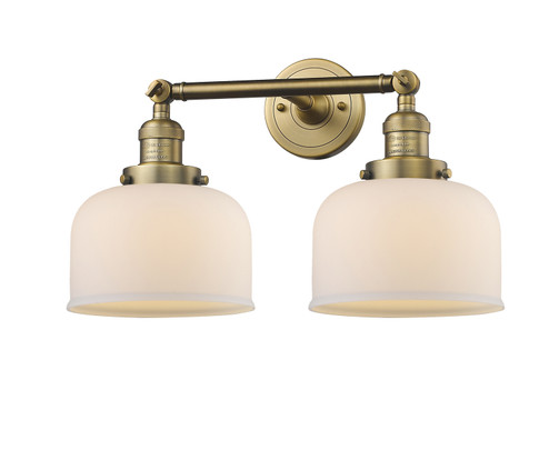 Franklin Restoration Two Light Bath Vanity in Brushed Brass (405|208BBG71)
