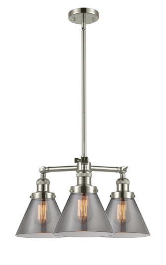 Franklin Restoration Three Light Chandelier in Polished Nickel (405|207PNG43)