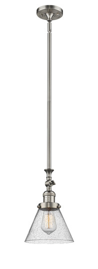 Franklin Restoration One Light Mini Pendant in Brushed Satin Nickel (405|206SNG44)