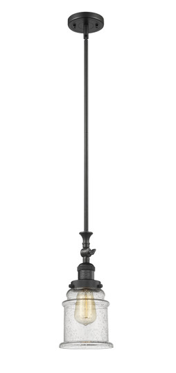 Franklin Restoration One Light Mini Pendant in Matte Black (405|206BKG184)