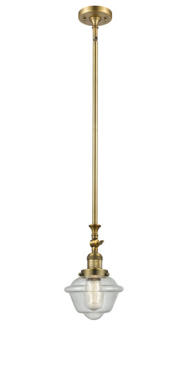 Franklin Restoration One Light Mini Pendant in Brushed Brass (405|206BBG534)