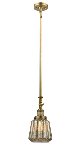 Franklin Restoration One Light Mini Pendant in Brushed Brass (405|206BBG146)