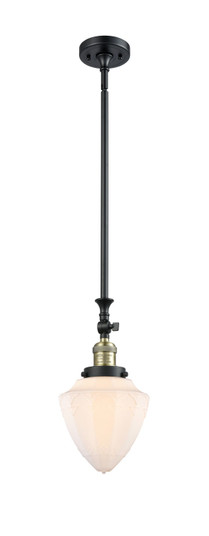 Franklin Restoration One Light Mini Pendant in Black Antique Brass (405|206BABG6617)