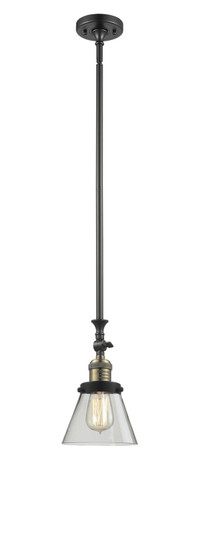 Franklin Restoration One Light Mini Pendant in Black Antique Brass (405|206BABG62)