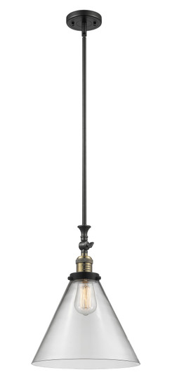 Franklin Restoration LED Mini Pendant in Black Antique Brass (405|206BABG42LLED)
