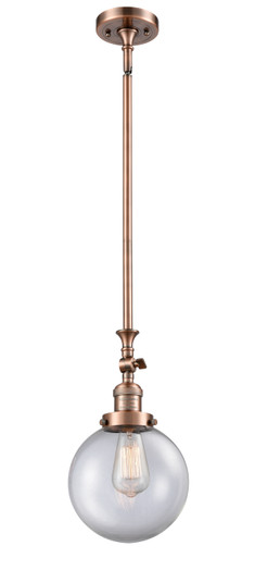 Franklin Restoration One Light Mini Pendant in Antique Copper (405|206ACG2028)