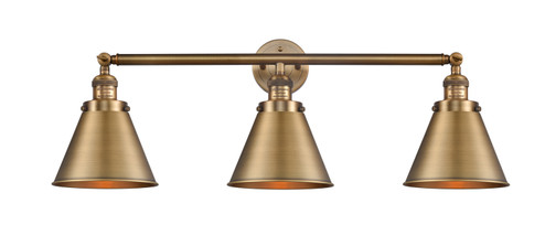 Franklin Restoration Three Light Bath Vanity in Brushed Brass (405|205BBM13BB) Franklin Restoration Three Light Bath Vanity in Brushed Brass (405|205BBM13BB)